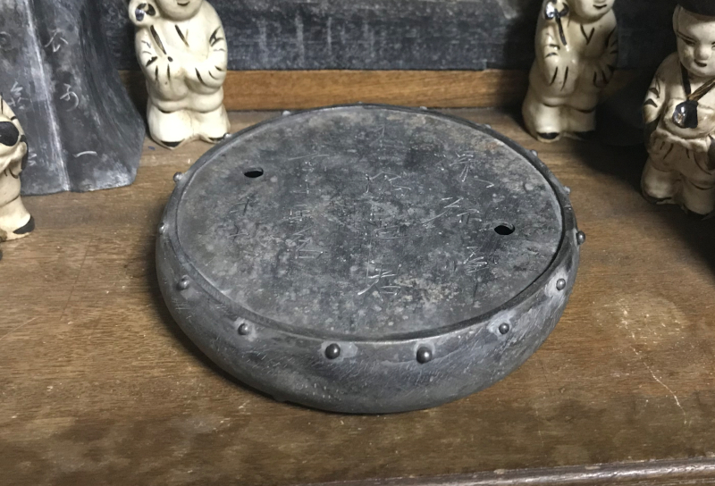 中国美術 茶道具 錫製 茶葉入れ 點銅 古錫製 六角大茶入茶壷 中国美術 茶道具 錫製 茶葉入れ 點銅 古錫製 六角大茶入茶