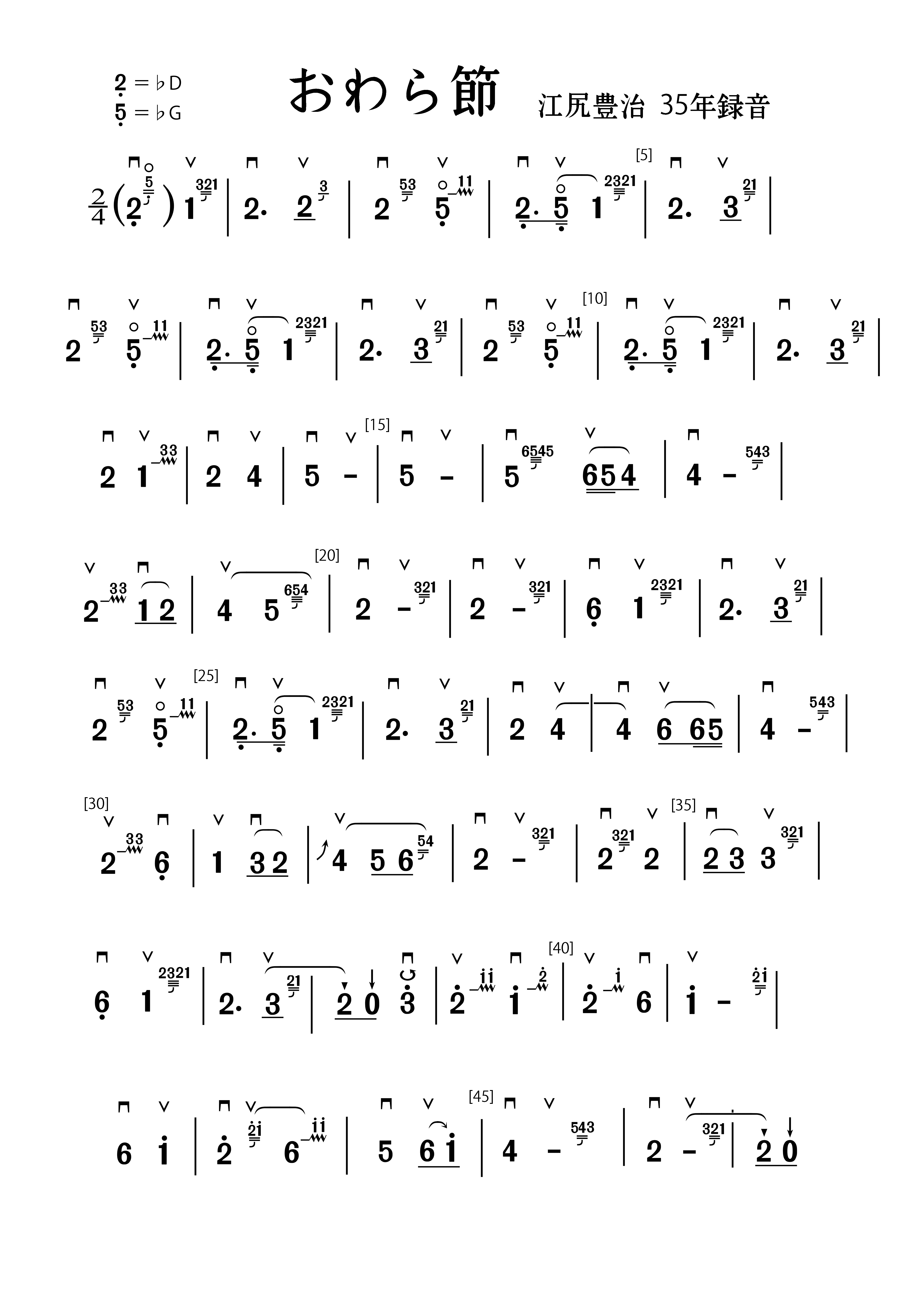 おわら35年録音採譜1