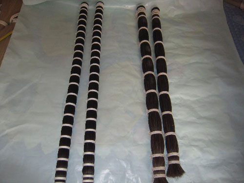 二胡弓の馬尾の製品化1