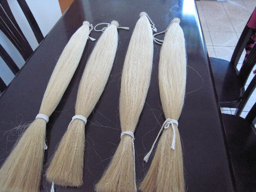 二胡弓の馬尾の製品化4